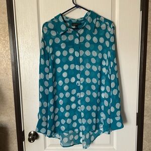 Long-sleeved, button up shirt